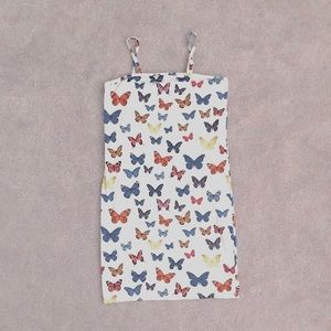 Butterfly Patterned Cami Dress